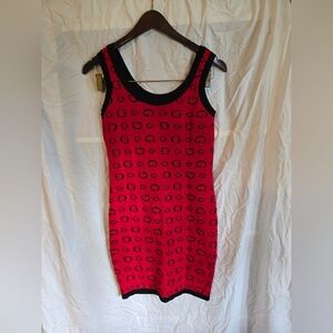 Vintage Guess Logo Red Mini Dress size Medium Y2K 90s
